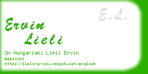 ervin lieli business card